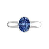 Natural Kyanite Rings for Women in Sterling Silver (Pack of 4, Prong-Set, Faceted)